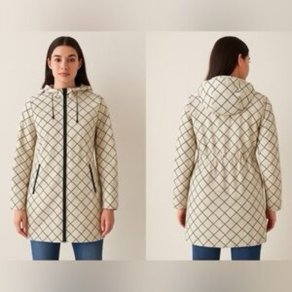 lululemon athletica apres rain Hooded Coat ptp 17- length 35 inch